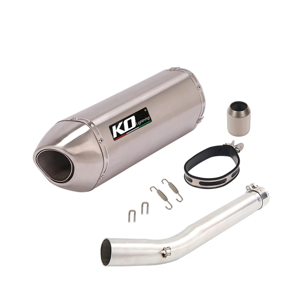 51MM Motorcycle Full Exhaust System Middle Link Pipe Escape Moto Muffler DB Killer Slip On For Suzuki GSXR 1000 2005-2006