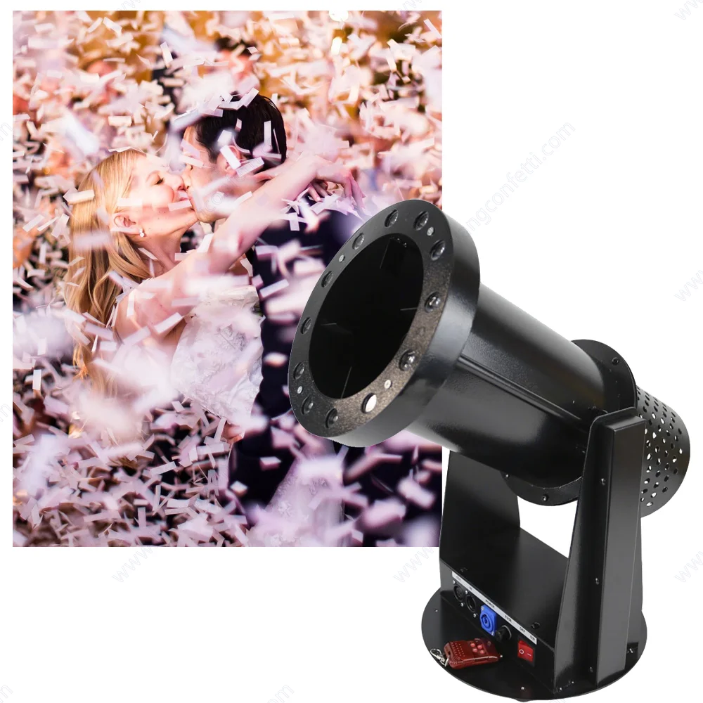 1500w LED Confetti  Paper Rainbow Stage Music Hall Atmosphere Paper Spray Machine Wedding Confetti Special Effect Stage Party DJ