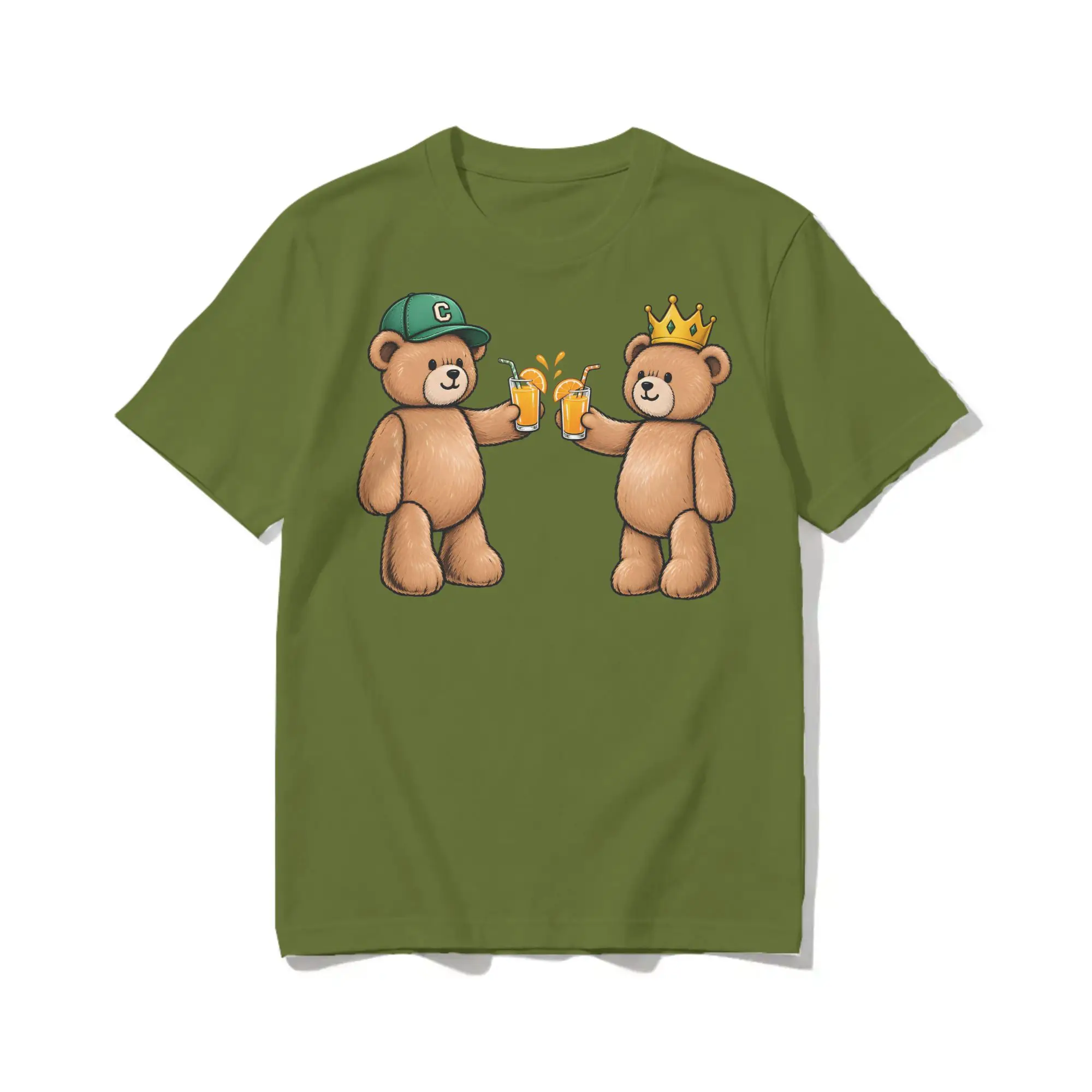 Men Women's T-Shirt Bncmap Teddy Bears Cheers Vintage Pure Cotton Tees Short Sleeve  T Shirts Round Neck Clothing Plus Size