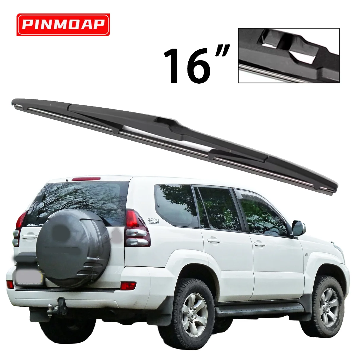 

1PC 16" Rear Wiper Blade Applicable For Toyota Land Cruiser Prado J120 J 120 2002-2009 Windshield Windscreen Rear Wiper Blade