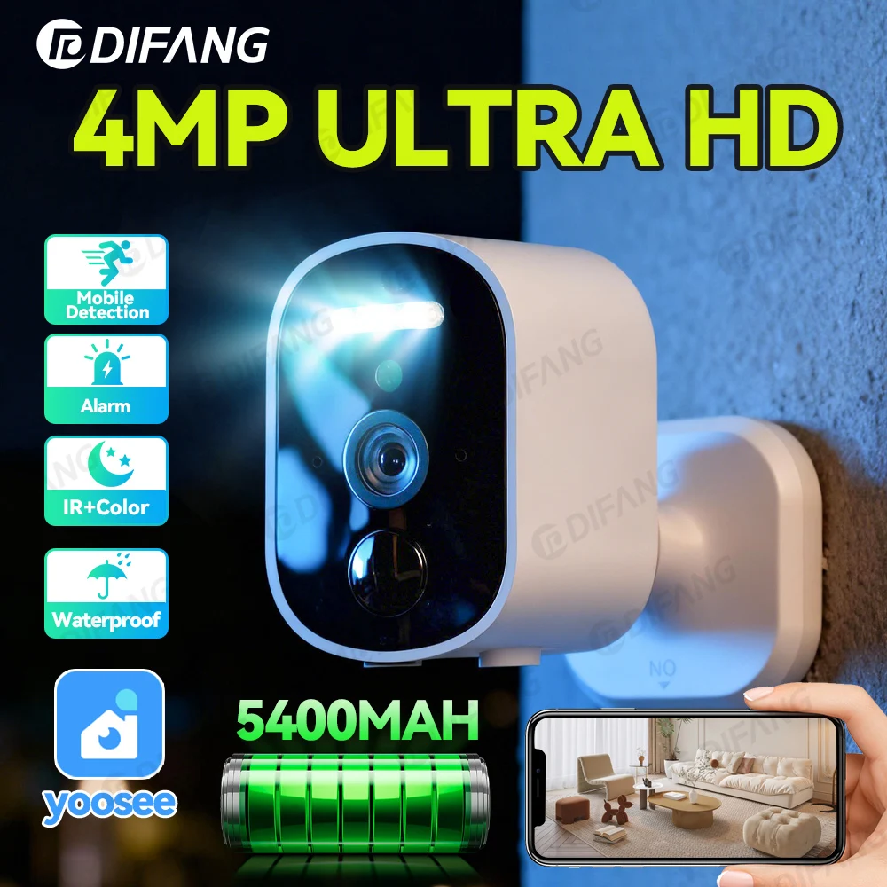 

Yoosee 4G Battery Camera Security Protection Video Monitor 5400MaH Battery Cam CCTV 4G Wireless Surveillance Cameras