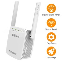 PIX-LINK LV-AC12 1200Mbps Dual Band Wireless Dual Antenna Routing  Repeater AC1200 Long Range WiFi Booster for Smart Home