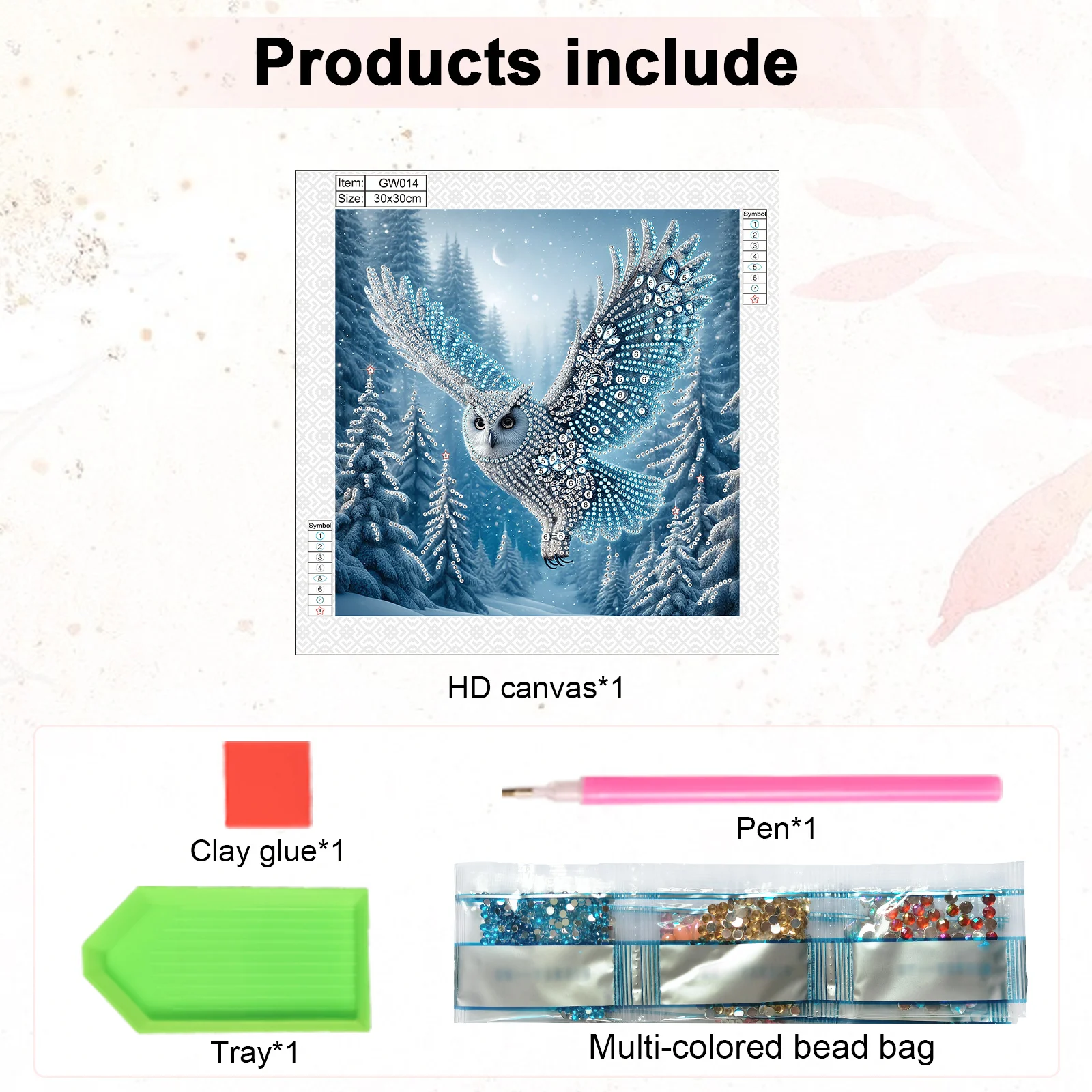 Kit de pintura de diamante 5D DIY, decoración de búho, mosaico de diamantes alienígenos, manualidades de regalo, decoración del hogar y pared