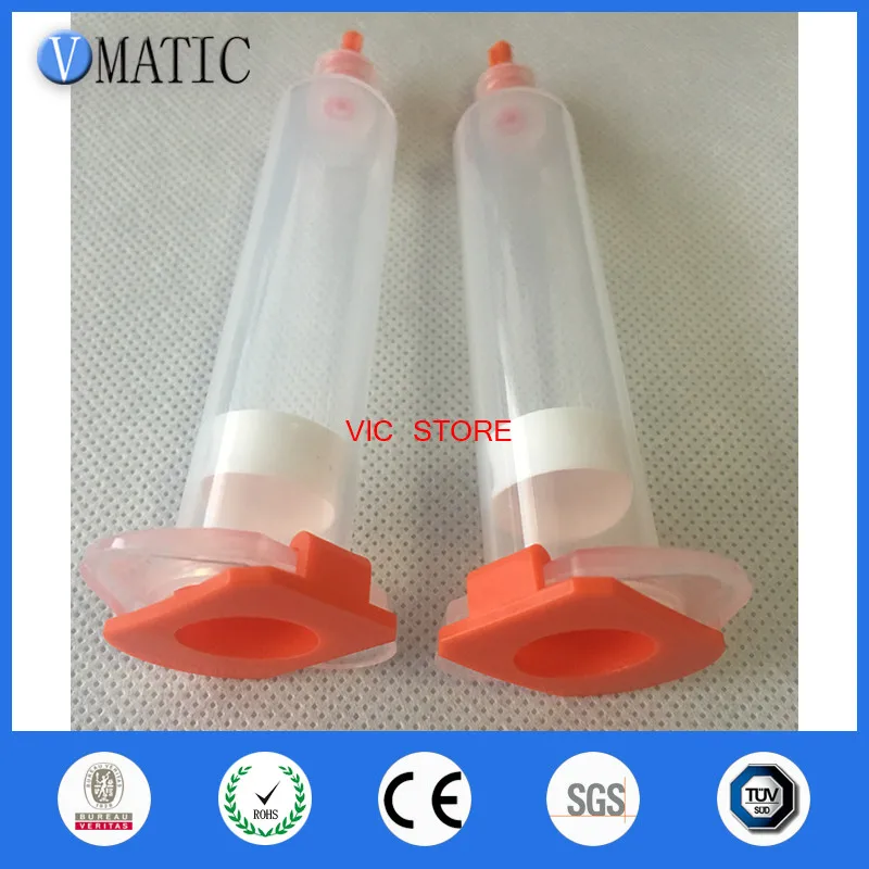 Free Shipping 55Cc/Ml Us Style Dispenser Pneumatic Syringe With Tip Cap And End Cap, Dispensing Syringe