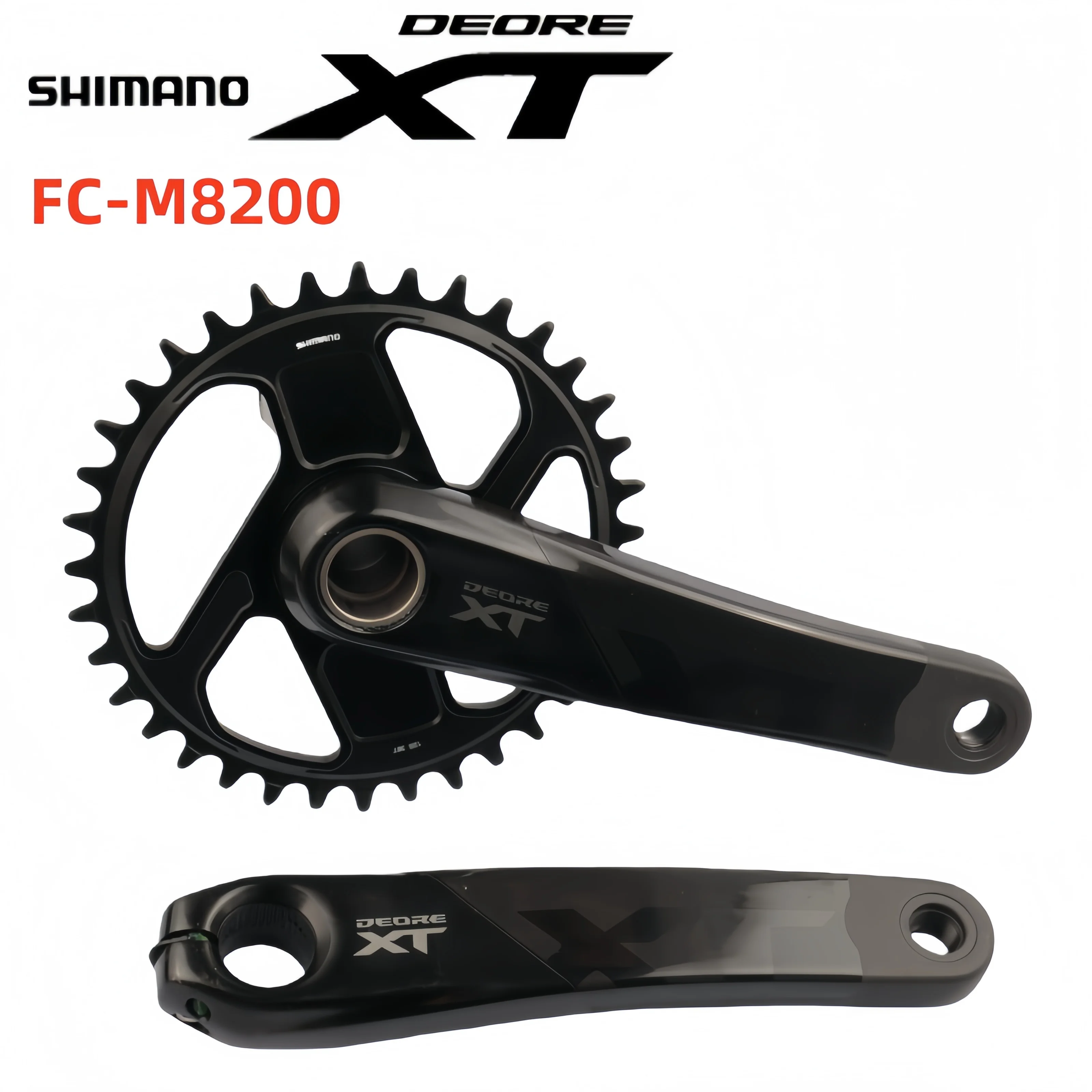 SHIMANO DEORE XT M8200 12-Gang-Kurbelgarnitur für MTB Mountainbike FC-M8200 165MM Kurbelarm 32T Kettenblatt Original Fahrradteile – Detail 1