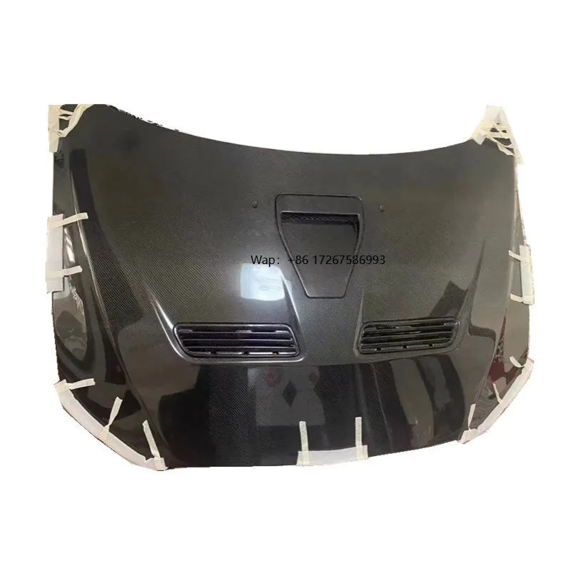 Kap Mesin Serat Karbon Asli untuk Lancer 2009-2015 hingga EVO 10 Penutup Kap Depan Mobil Suku Cadang Bodi
