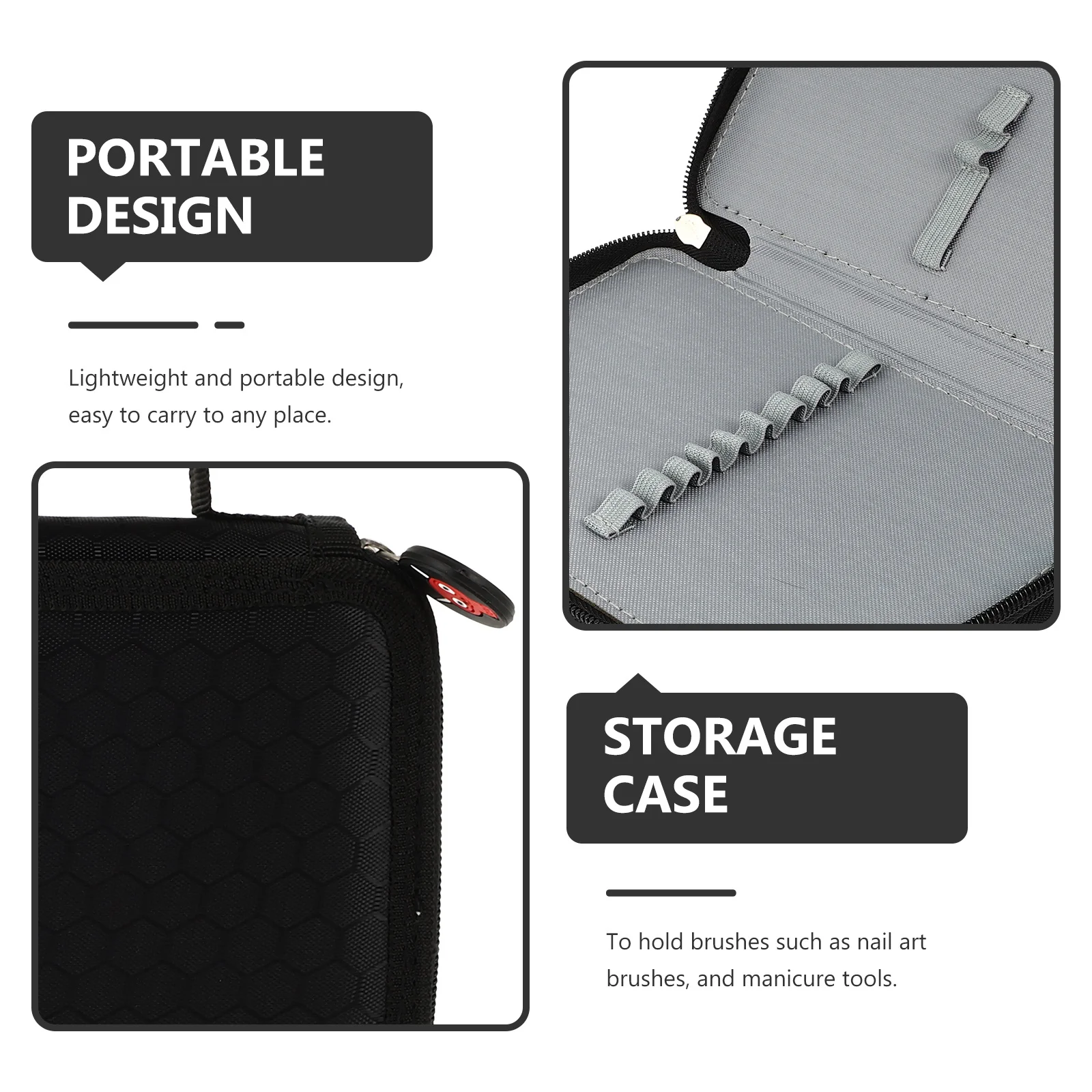 

Manicure Tool Bag Lightweight Portable Nail Art Brush Holder Waterproof Storage Pouch For Manicure Pen Nail Salon Supplies