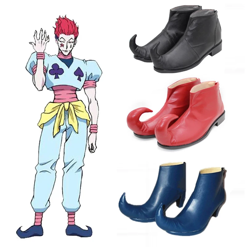 Anime Buddy De Elf Hyskoa Hisoka Cosplay Schoenen Laarzen Op Maat Gemaakte Halloween Party Kostuum Rekwisieten Accessoires Schoenen Volwassen Mannen