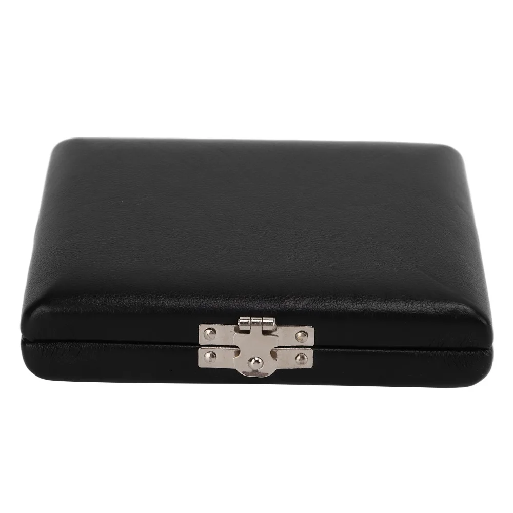 Protective PU Leather+Wood Reed Storage Box 6 Slots Design Black Color Oboe Reed Box Reed Case Holder For Oboe Players
