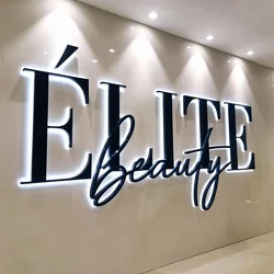 3D Illuminated Letters Backlit Sign Business Logo Signage Commercial Building Storefront Signs Outdoor Trade Show Dropshipping