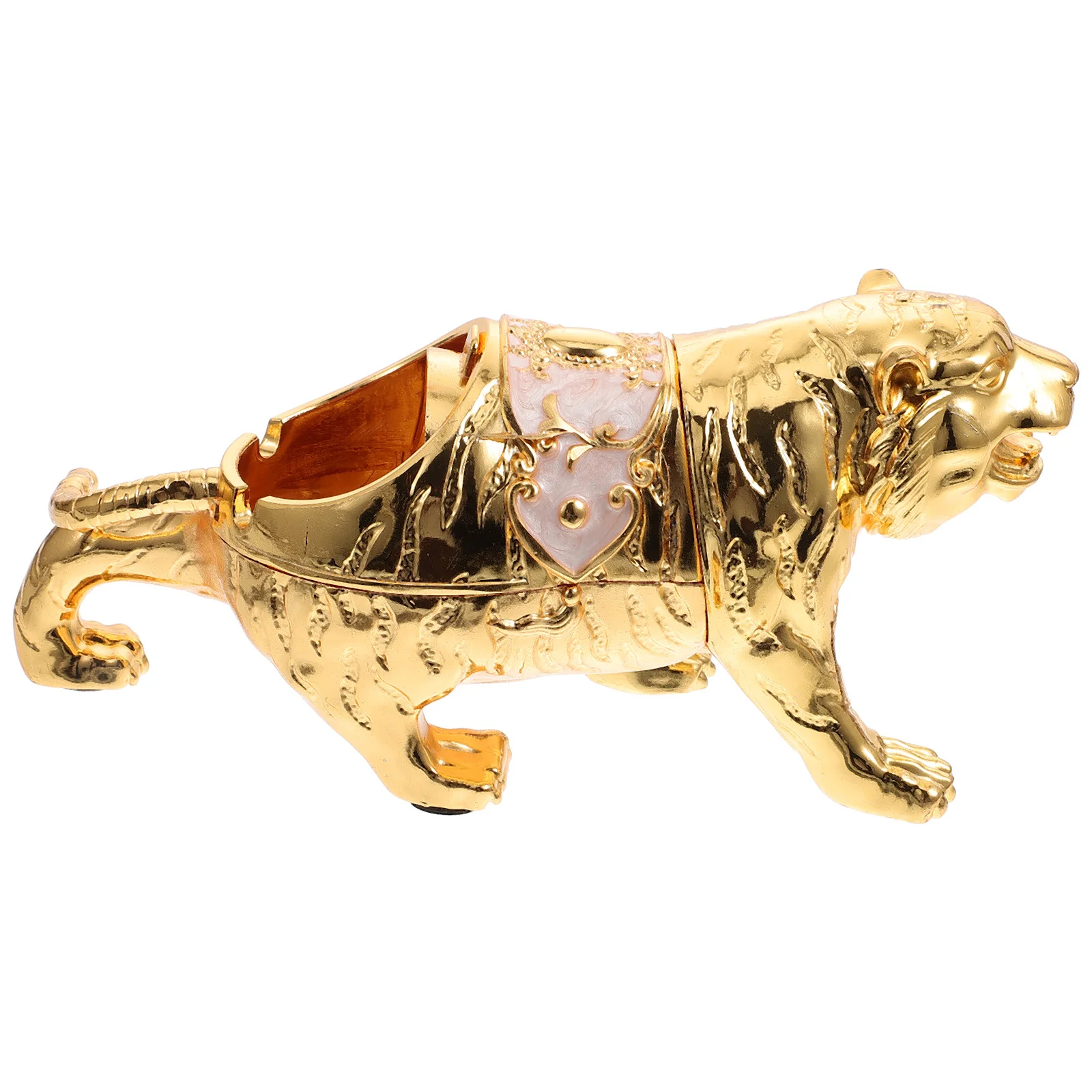 

Tiger Shaped Ashtray with Lid Lidded Ornament Indoor Desktop Cigarette Butt Container Smoke Cup Household Decorative for Room