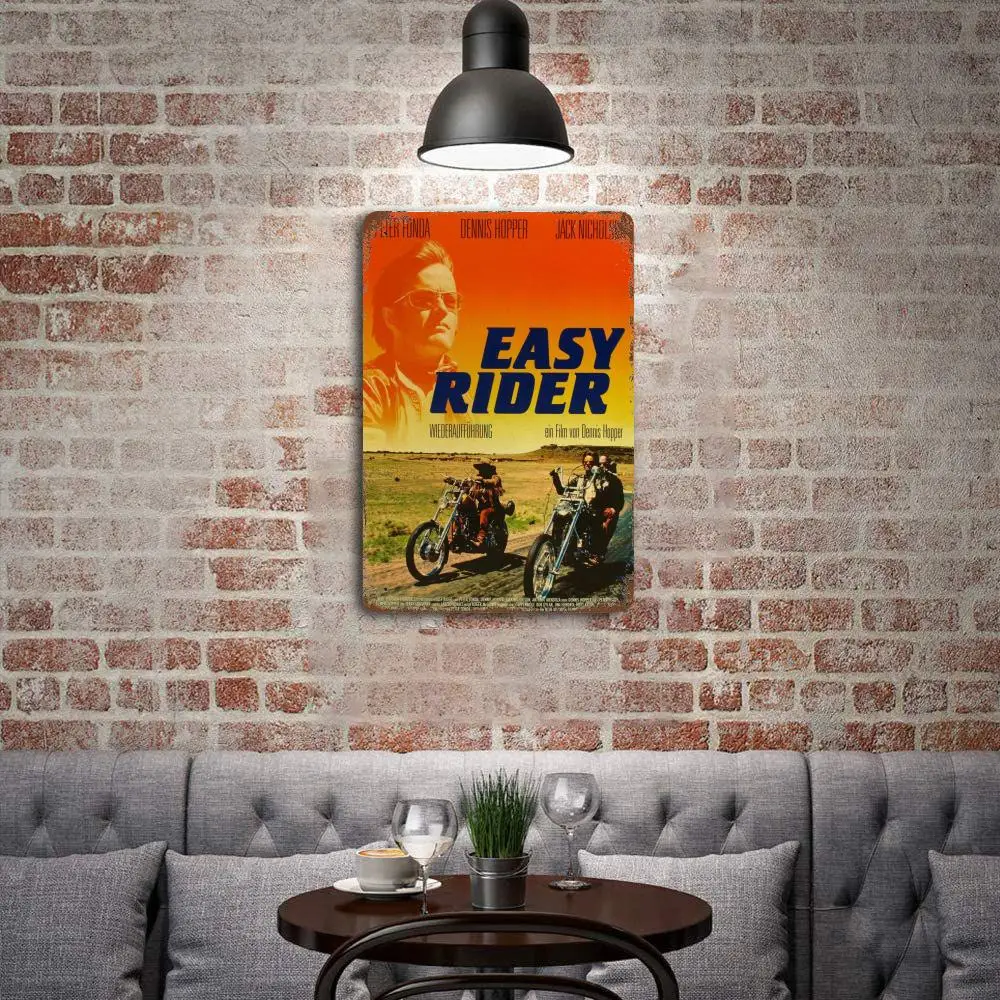 Easy Rider metalowa ozdoba plakat Vintage znak puszka metalowy znak dekoracyjna tablica na Pub Bar Man Cave Club dekoracja ścienna