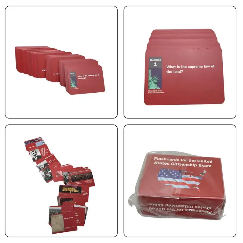 Flash Cards For The US Citizenship Exam Practical Unique Study Guide Uscis Questions And Answers Citizenship Test Preparation