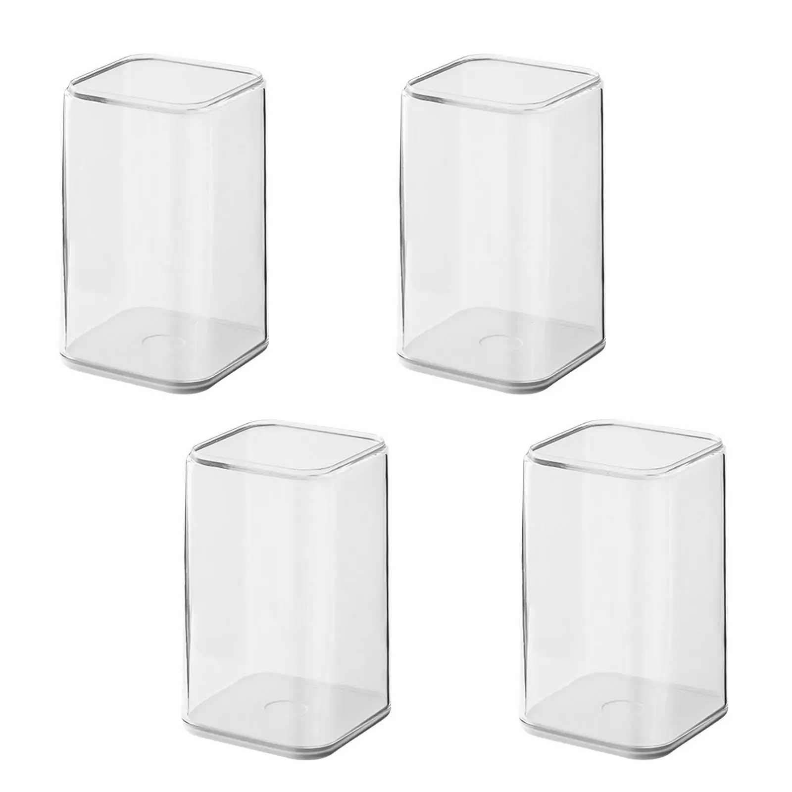 4x vitrines de figurines transparentes, organisateur de bureau, conteneur de protection, rangement de cadeaux