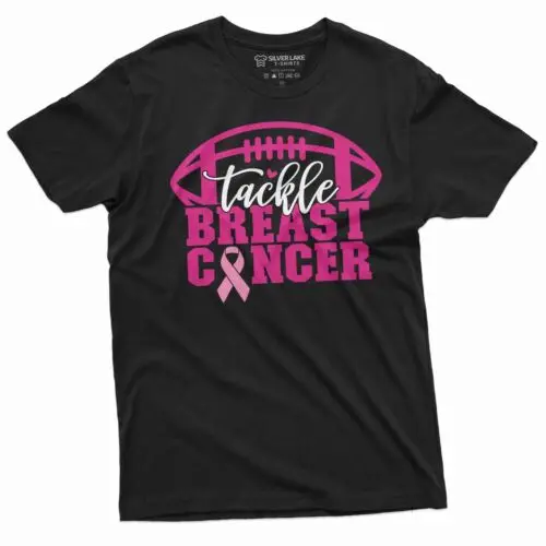 Tackle Breast Cancer T-shirt Womens Mens Unisex Awareness Tee Shirt Fight Tee