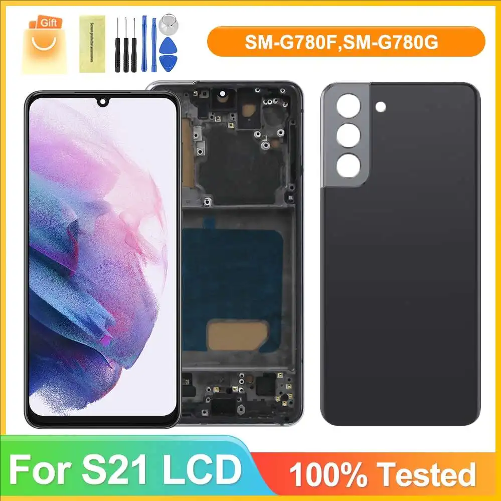 

100% Tested TFT For Samsung S21 5G Display SM-G991B G991B/DS G991U For S21 LCD Display Touch Screen Digitizer with Frame