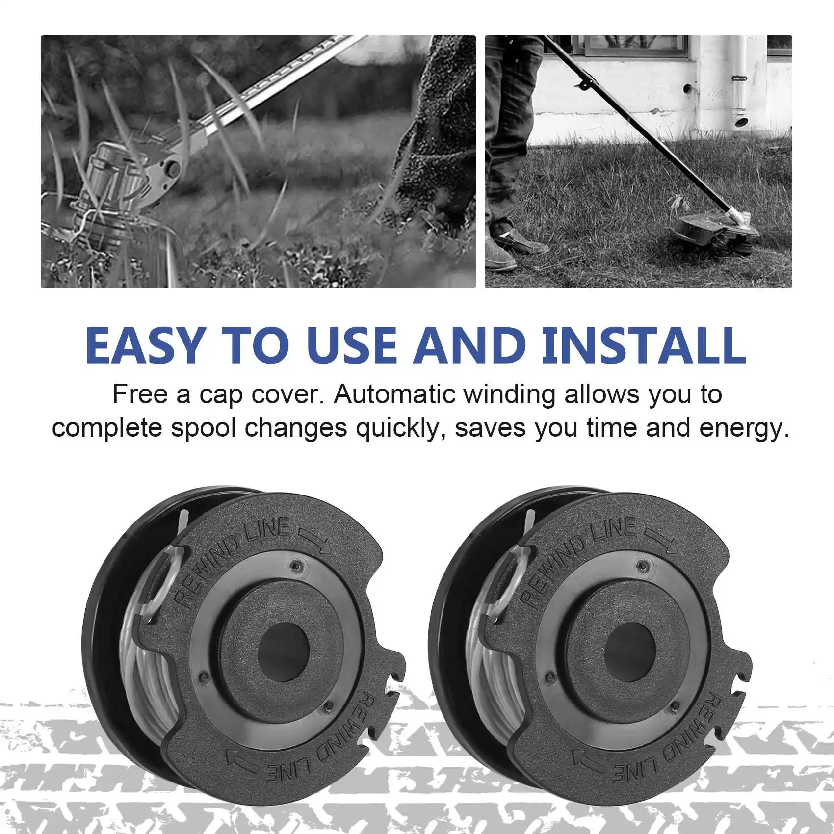 AEA9-8 Pack F016800569 String Trimmer Replacement Spool Line For Easygrasscut 23, 26, 18, 18-230, 18-260, 18-26