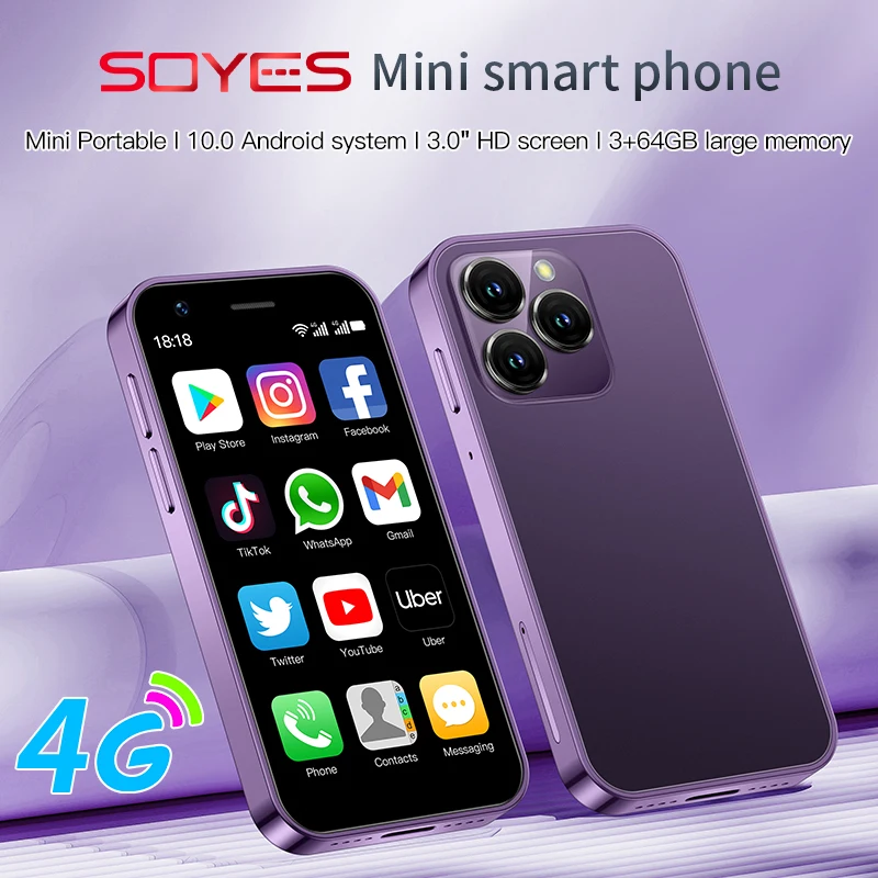 SOYES XS16/XS15 Mini Android Smartphone 3G/4G Network 2GB RAM 16GB ROM 3'' Display 5MP Camera Dual SIM With Play Store WhatsAPP