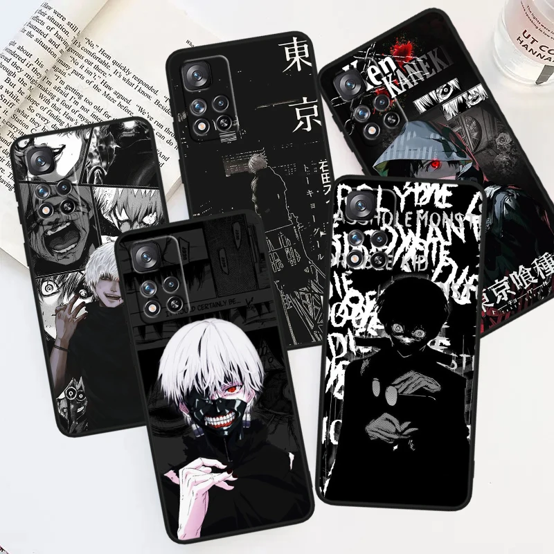 Tokyo Ghoul Anime For Xiaomi Redmi 12 9C Redmi Note 13 12 11S 11 10 Pro Plus Soft Shockproof Black Phone Case