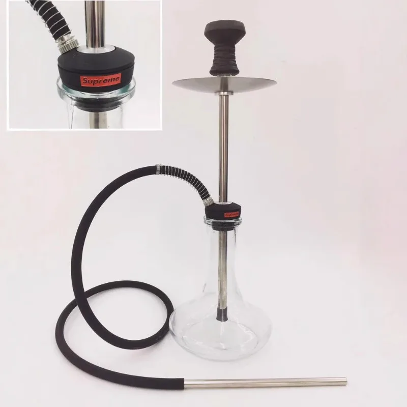Narguile árabe, jarra de vidrio grande, narguile softsmoke con mango, resorte de clip