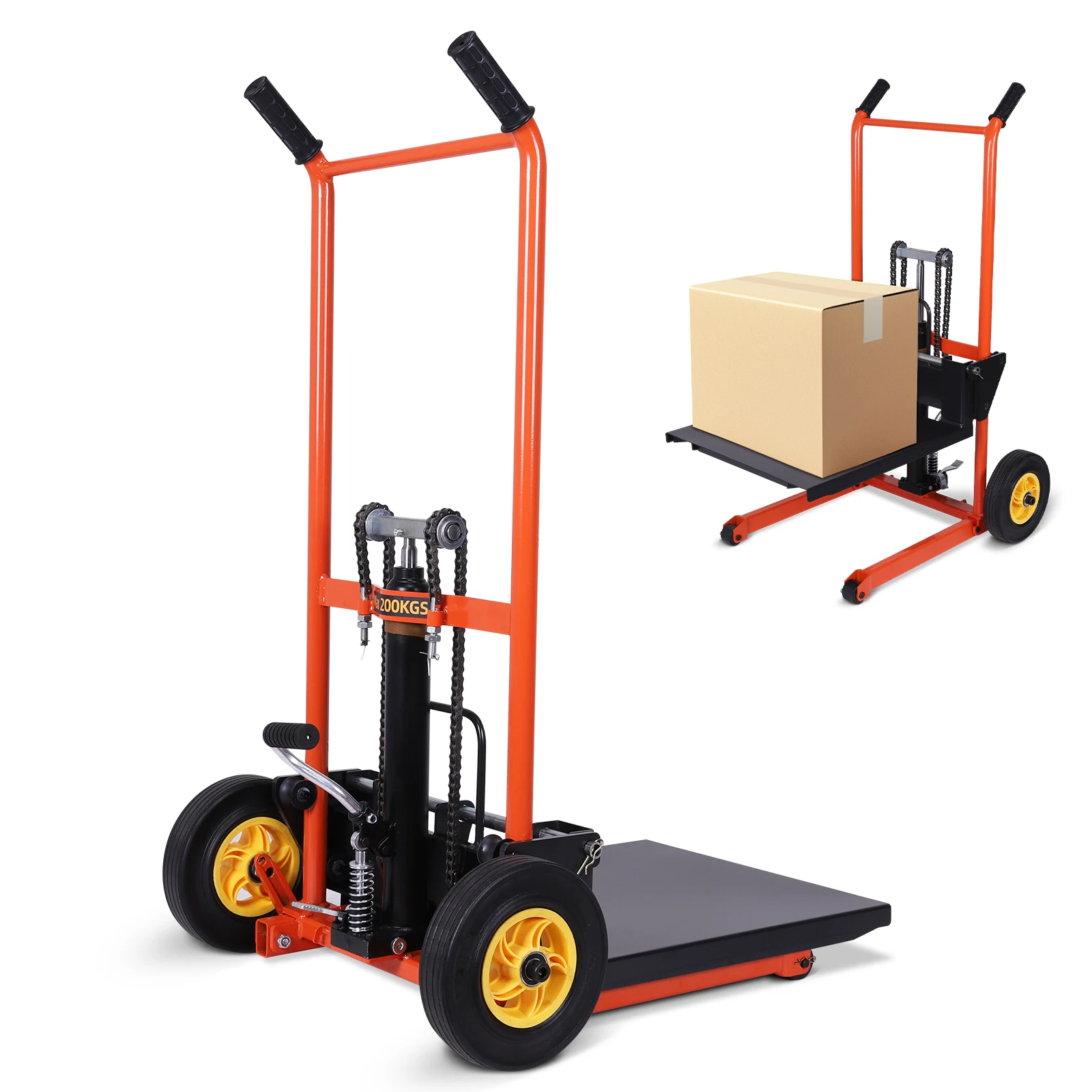 

Ручной вилочный погрузчик, штабелер поддона, домкрат для грузовика, тележка, ручной штабелер лебедки, подходит для склад в супермаркете и дома