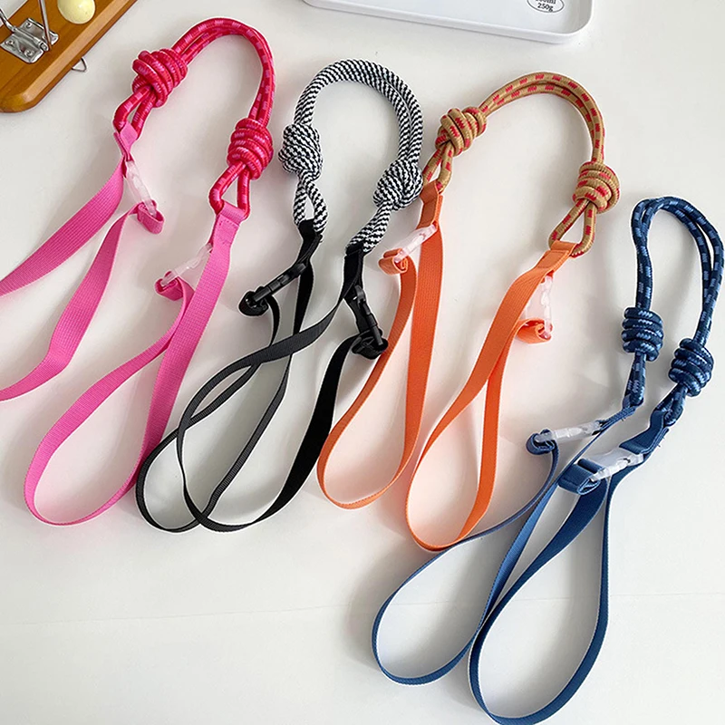 

Knitted Small Bag Extension Belt Wrist Bag Colorful Pull Button Case Shoulder Strap Fashion Bag Adjustable Crossbody Strap