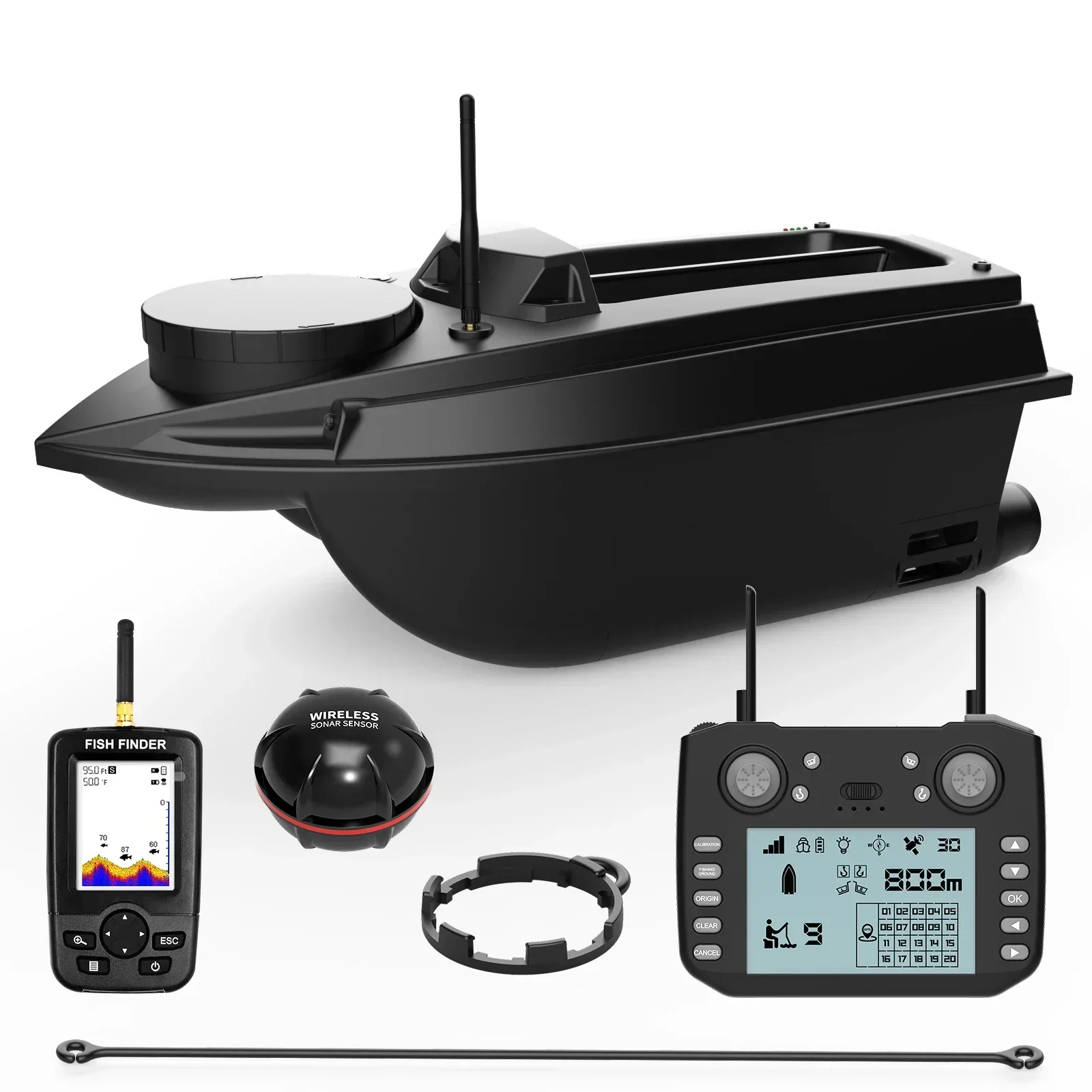 2024 Flytec V030 800M Distance Remote Control Gps Bait Boat With Sonar  180 Gps Positioning Points Carp Fishing Boat