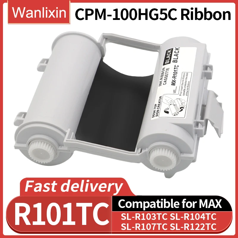 

With chip Thermal Transfer Ribbon SL-R101T For MAX CPM-100G5C CPM-100HG5C CPM-100HG5 100HG5C Bepop Label Printer R103T R104T