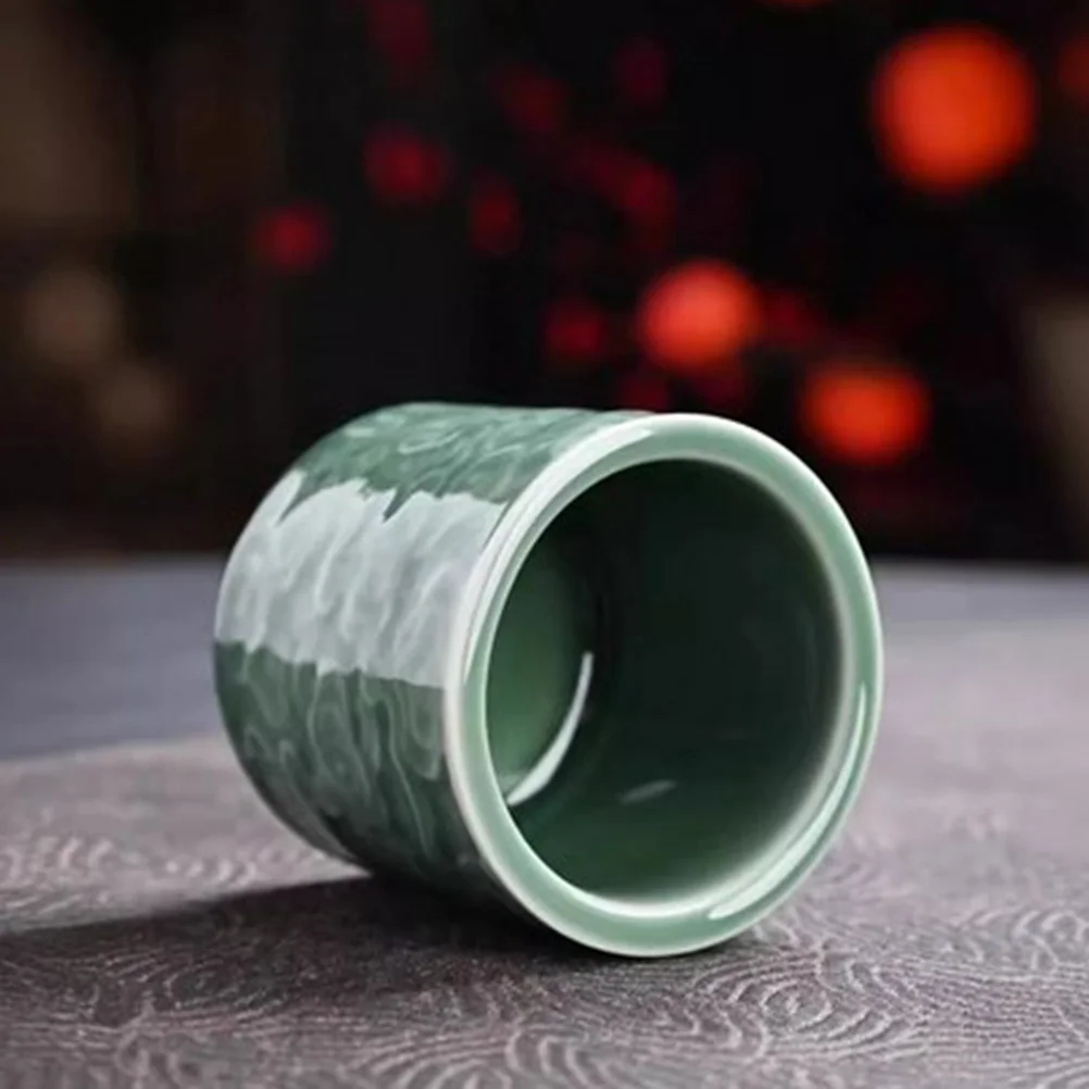 

Retro Ceramic Tea Cup 160ml Classic Embossment Chinese Tea Tasting Cup Kung Fu Teaware Office Home Ceramic Teaware