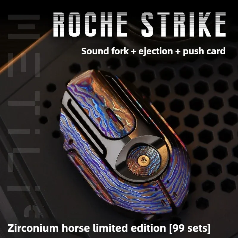 

2025 NewRoche Cannon EDC, плотный камертон из титанового сплава, структура выброса, механический металлический кончик пальца, декомпрессия