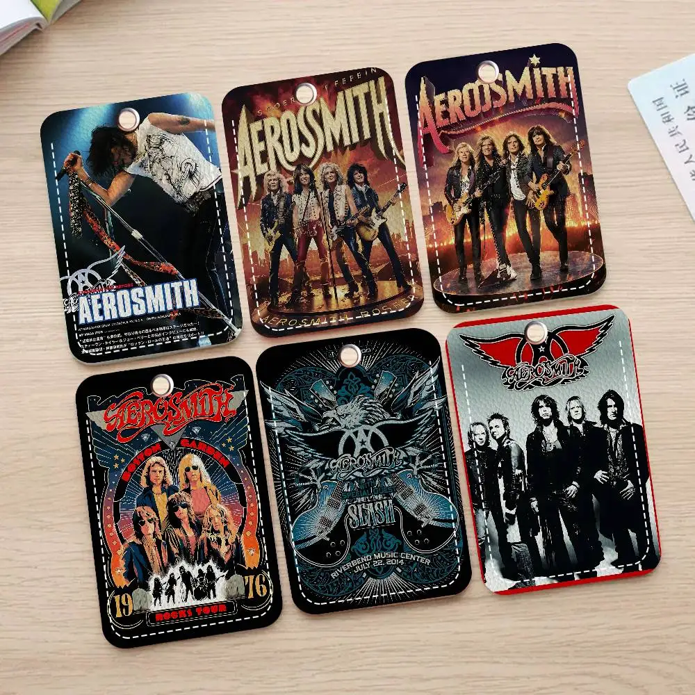 Legendary Rock Band A-AerosmithS Cute Cartoon Inteated Elevator Card Acc Control Card Keychain Protective Cover Gift Keychain