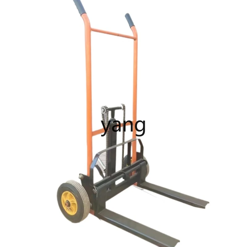 

Yjq Manual Hydraulic Stacker Truck Loading and Unloading Small Forklift Lifting Mobile Lightweight Dual-Purpose Cart