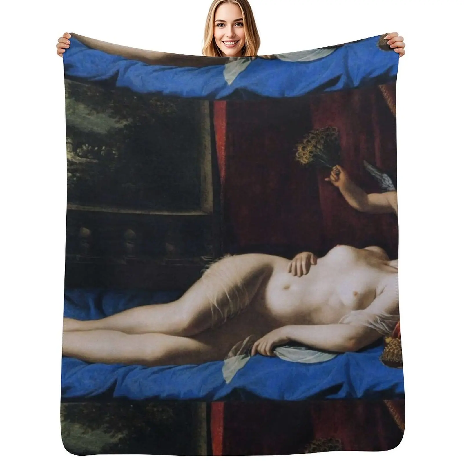 

Artemisia Gentileschi - Sleeping Venus Throw Blanket Vintage for babies halloween Hairy Blankets
