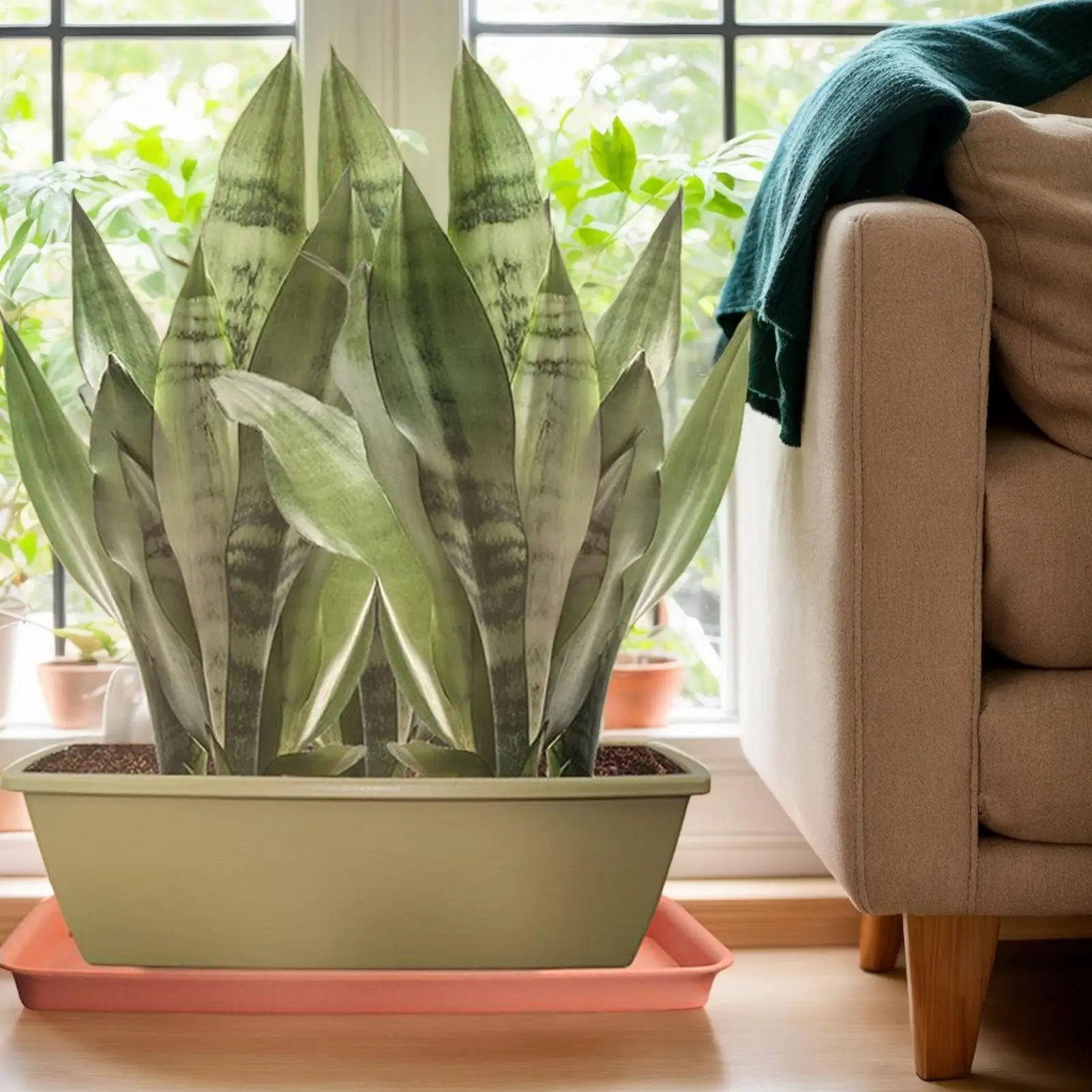 Plant Pot Saucers 4-pieces Growing Vase Dish Mat Plant Drip Trays For Pots For Indoor Outdoor Gardening Vegetable Balcony