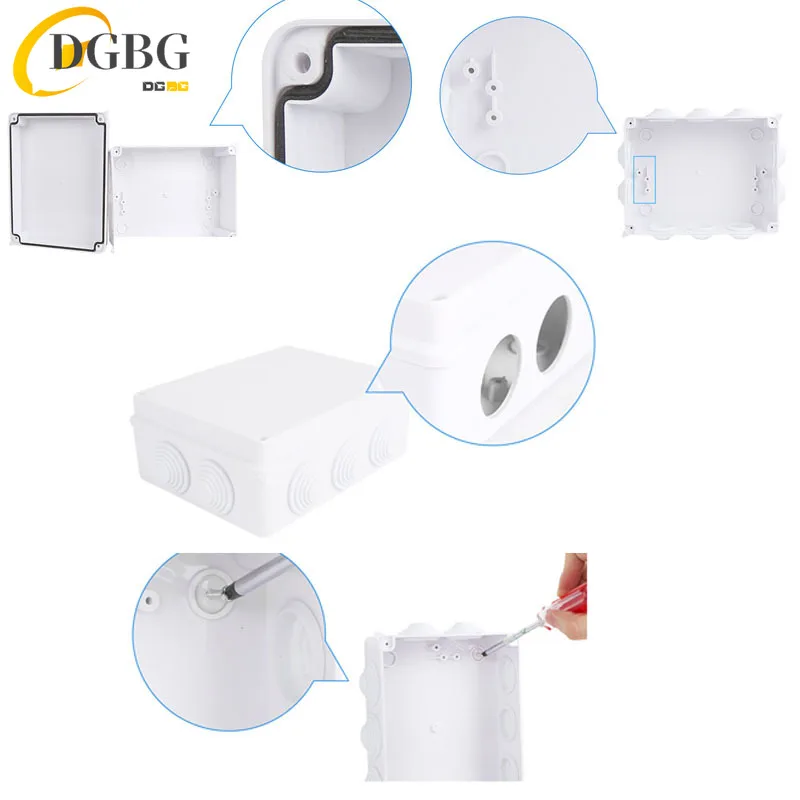 RA RT venta al por mayor ABS plástico IP65 IP55 caja de conexiones impermeable DIY caja de conexión eléctrica al aire libre caja de rama de Cable