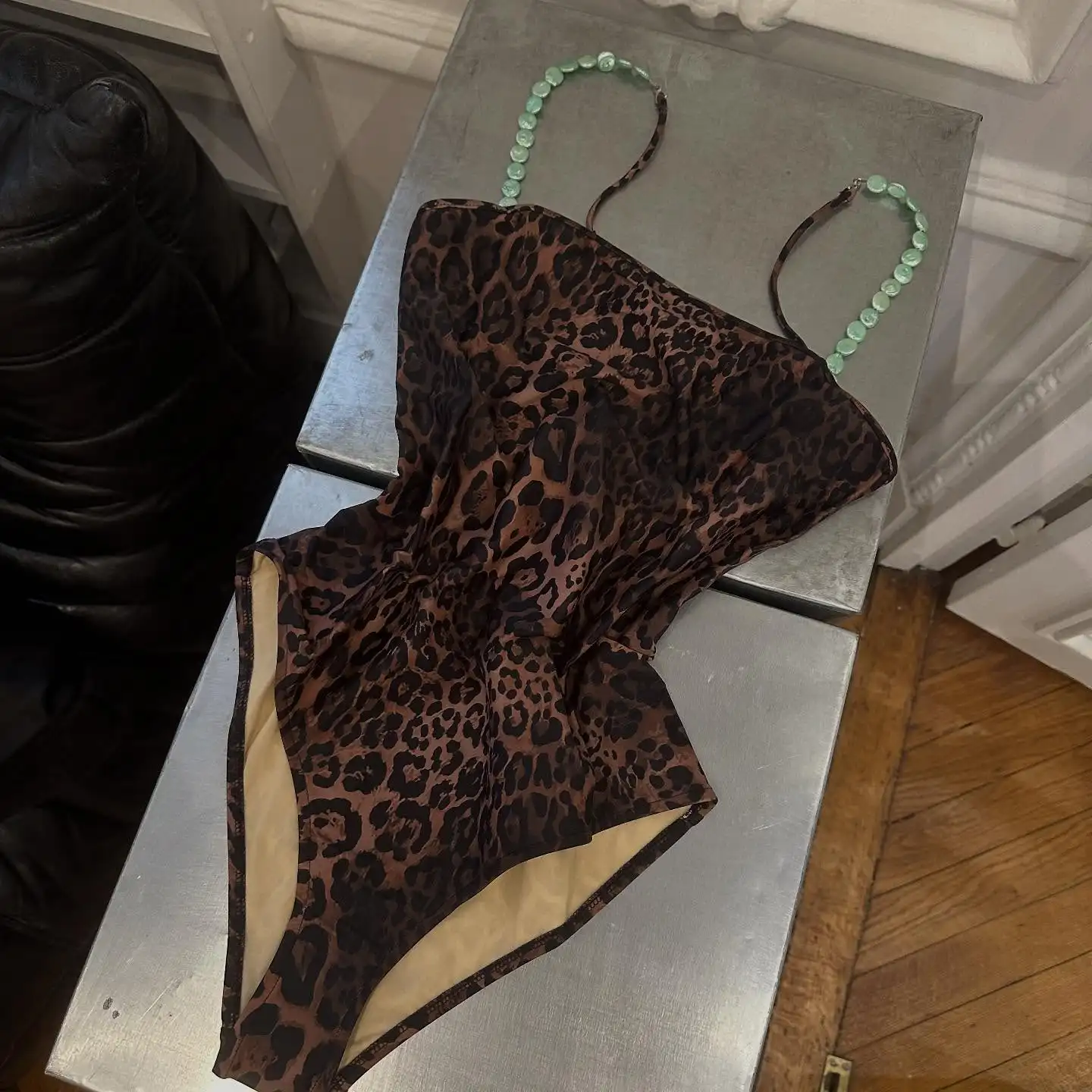 Maiô Feminino Sexy de Verão com Alça Fina, Ombro a Ombro, Costas Nuas, Estampado, Peça Única, Biquíni Feminino, Roupa de Banho Feminina Ajustada