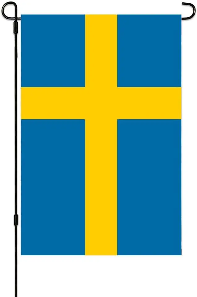 Sweden Flag Small Mini Swedish Garden Flags 12x18 Double Sided Weather Resistant Yard Flags for Outdoor Decor (Sweden) UUL EEZ