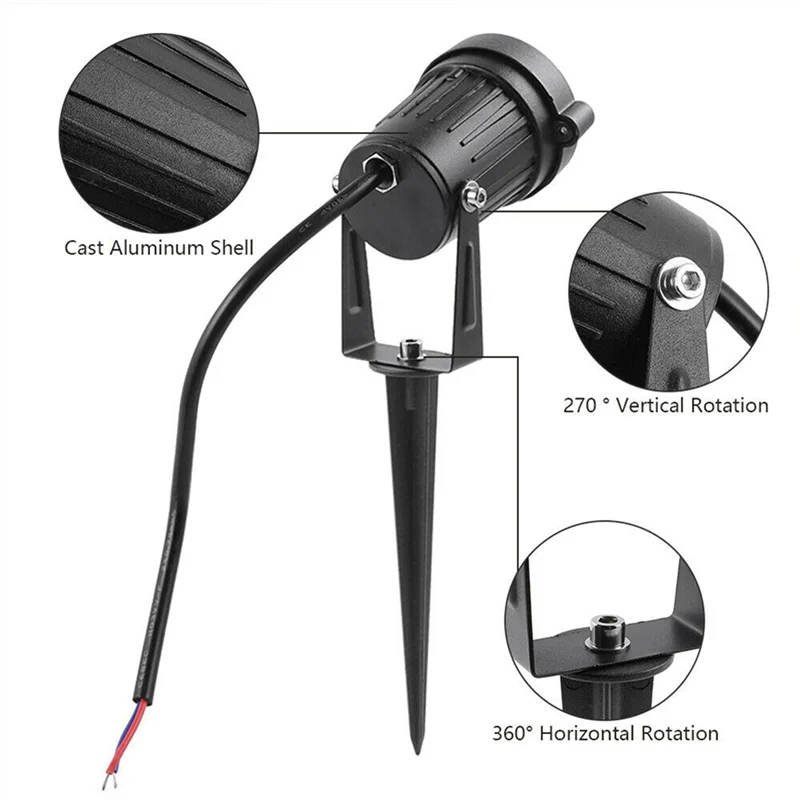 

ABUP-8 Packs Garden Spot Lights Outdoor Landscape LED Lamp Pathway Yard Waterproof