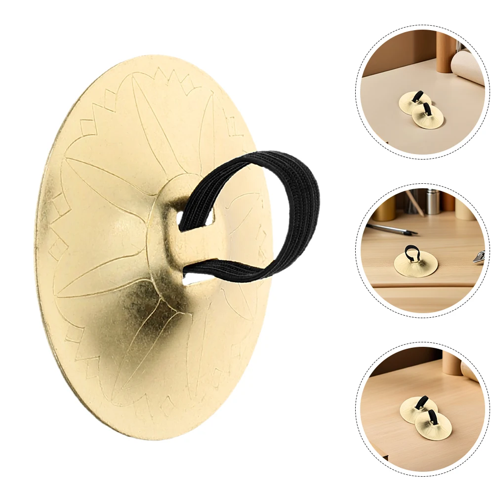 

2 Pairs Belly Dancing Finger Cymbals for Playing Mini Portable Copper Percussion Instruments Child