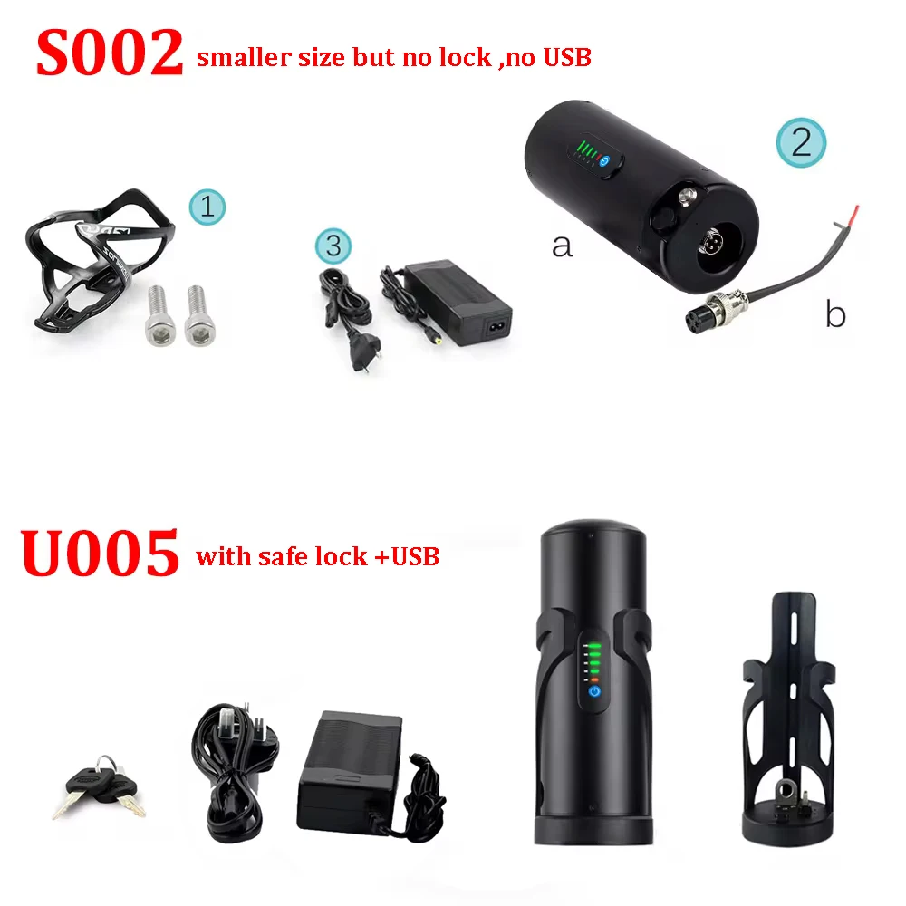 زجاجة صغيرة EBike بطارية 36 فولت 14Ah 7Ah 36 فولت 48 فولت 7Ah 10.5A 18650 حزمة ليثيوم ل Bafang Tongsheng 500 واط 350 واط 250 واط دراجة كهربائية