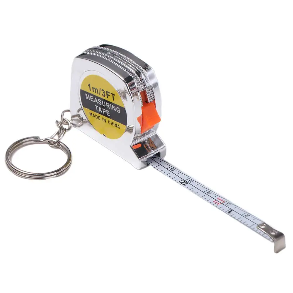 3-Foot/1-Meter Tape Measure Keychain Retractable Soft Steel Measuring Ruler Tape Stylish User-Friendly Measure Keychain Party