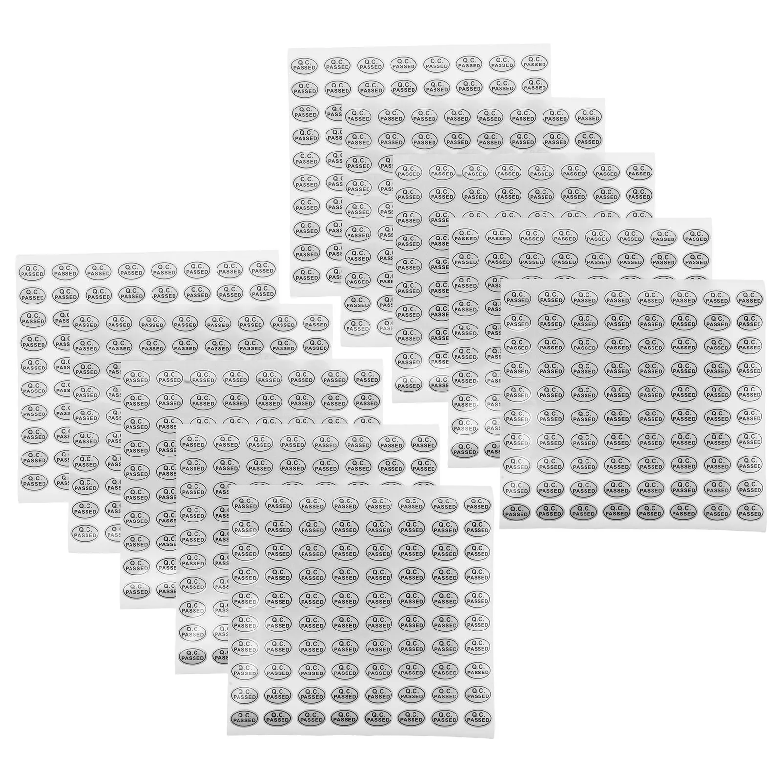 

20 Sheets Qc Passed Stickers One Time Use Anti Counterfeit Labels for Production Quality Control and Safety Testing