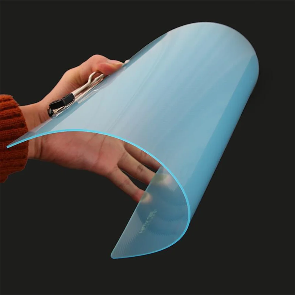 

A4 Translucent Color Plastic Clipboard Student Writing Clip Board Artist Painting Pad Copying Plate Office Business Folder Mat