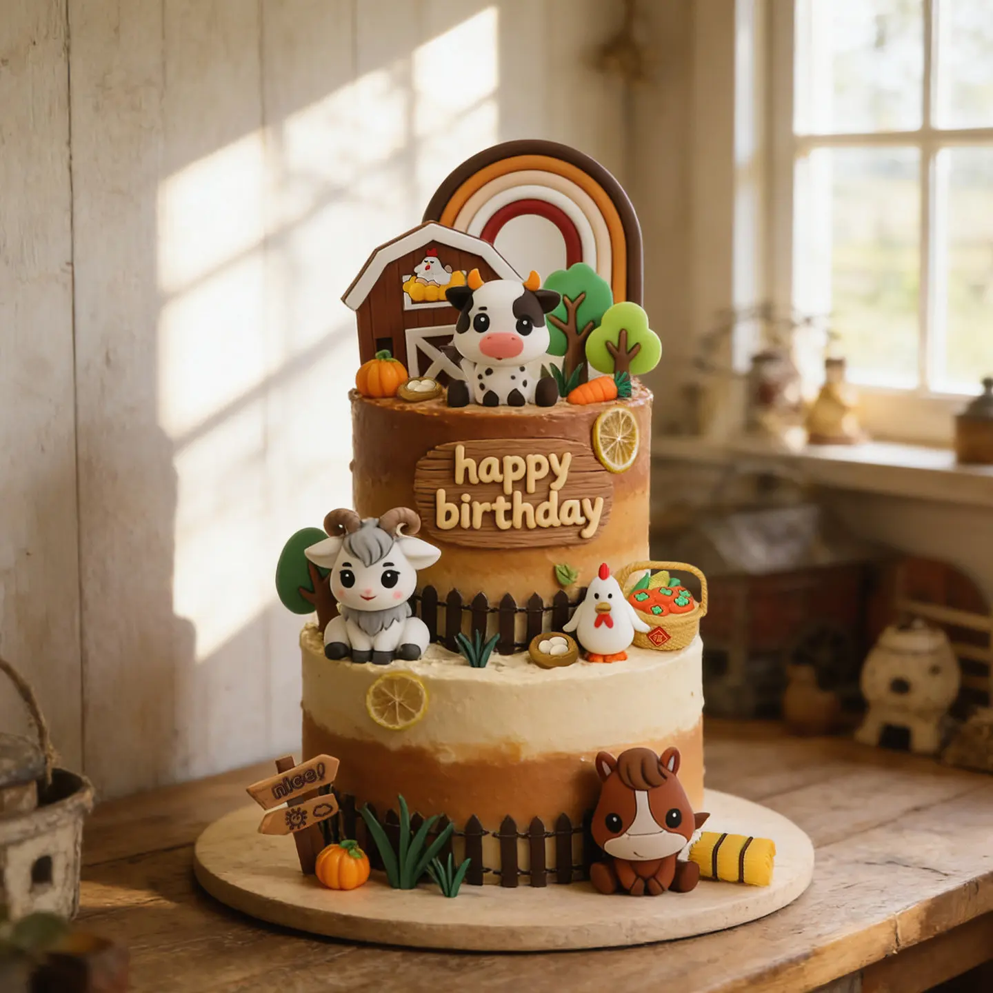 Decoración para Pastel con Temática de Granja, Adornos de Vaca, Caballo y Oveja con Ojos Grandes, para Baby Shower, Revelación de Género, Fiesta de Cumpleaños Infantil
