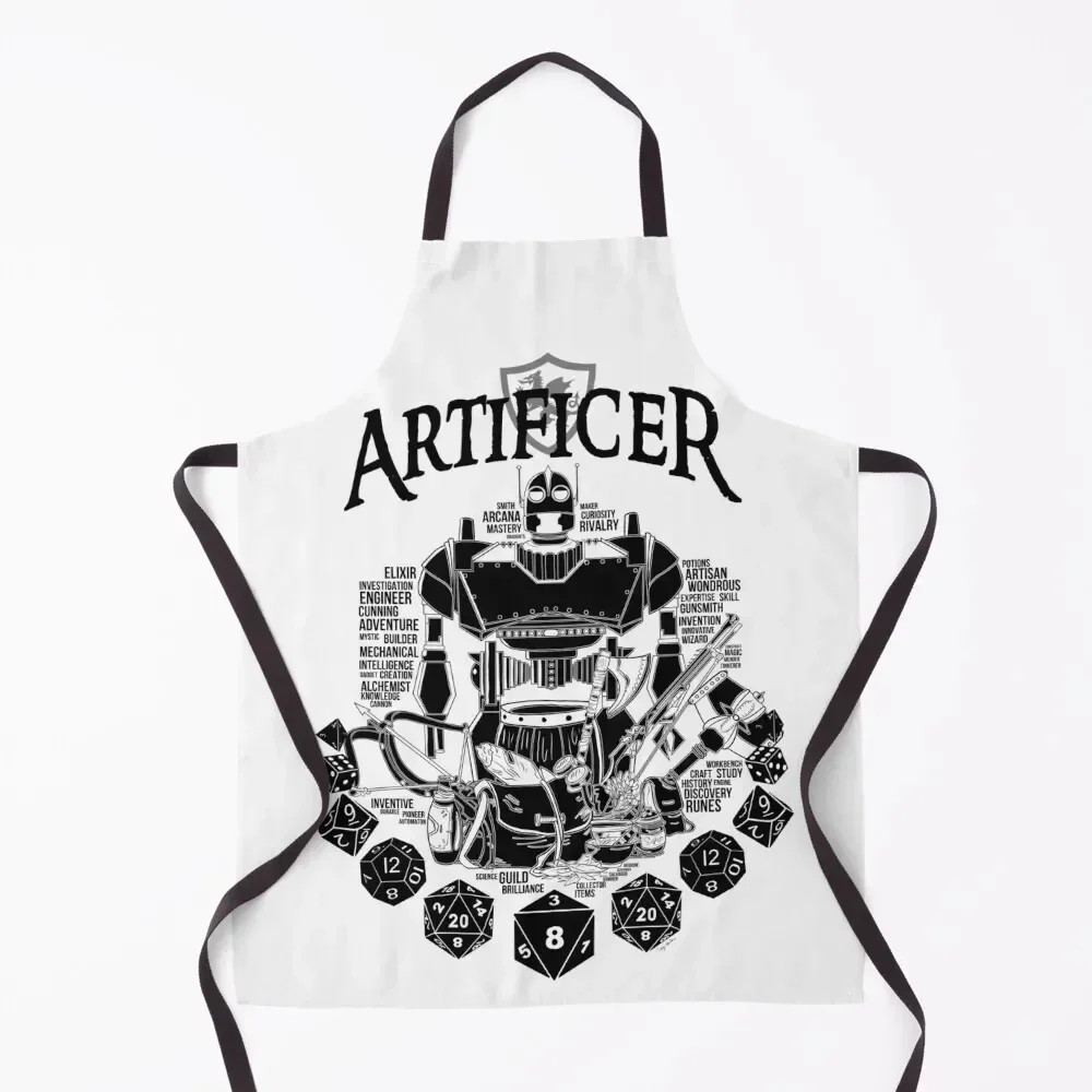 RPG Class Series: Artificer - Black Version Apron Restaurant Kitchen Equipment Woman Work Apron