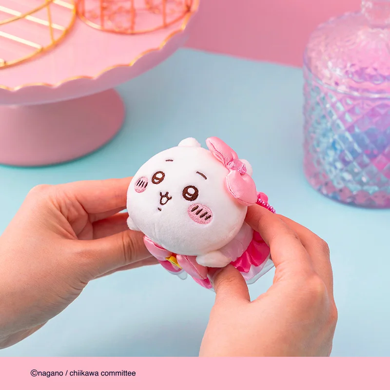 Authentic10CM Kawaii Chikawas Hachiware Usagi Super Magical Girl Series Plush keychain pendant Cute Cartoon Doll Toy Bag Pendant
