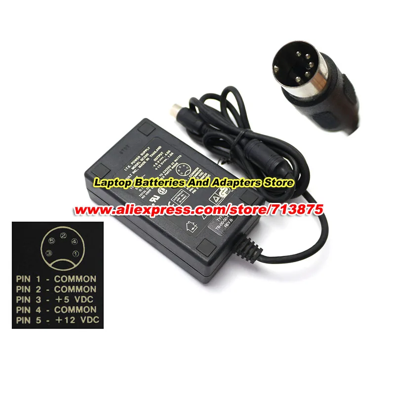 Genuine SC200 for ITE TB-00-00-F-03 AC Adapter 5V/4A +12V 1A TB0000F03 REV.B LanCity Power Supply With 5Pins