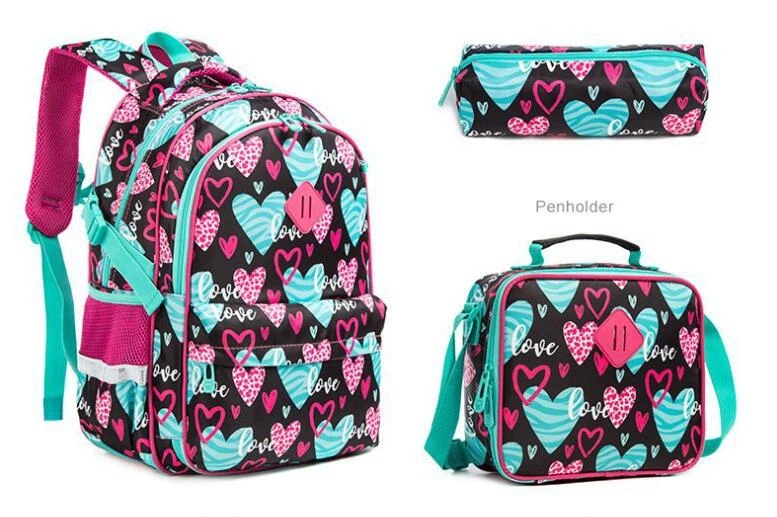 kid's-school-backpack-for-girls-school-bags-lunch-bag-pen-bag-students-school-mochila-school-backpack-children-shoulder-backpack
