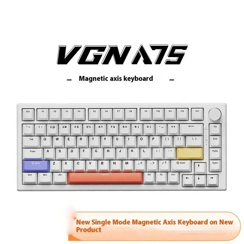 VGN A75 Wired Mechanical Keyboard ESports Games Hot-swappable Side-engraved Translucent Keycap Gaming Accessories Gamer Keyboard