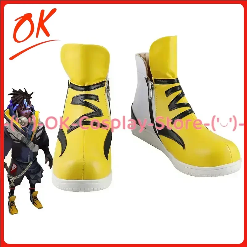 

[Customized] LOL True Damage Ekko Cosplay Shoes Game Roleplay Costume Prop Halloween Carnival Holiday Party PU Leather Boots